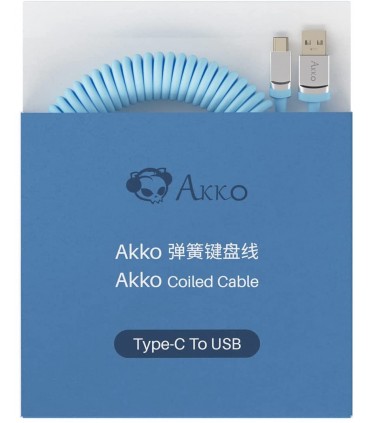 Akko Câble d’aviateur enroulé bleu