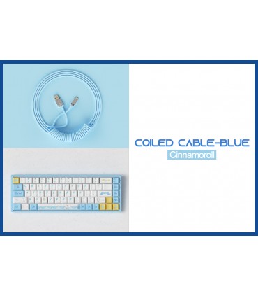 Akko Câble d’aviateur enroulé bleu