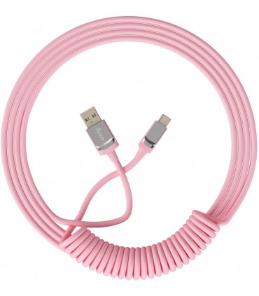 Akko Câble d’aviateur enroulé rose