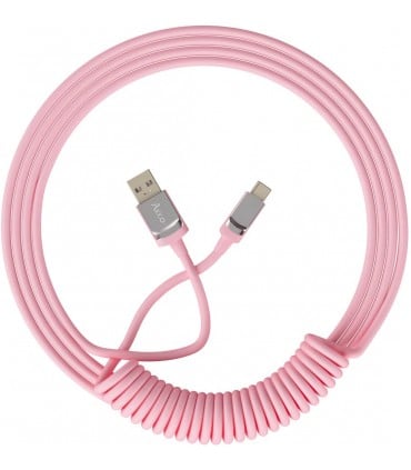 Akko Coiled Aviator Cable Pink