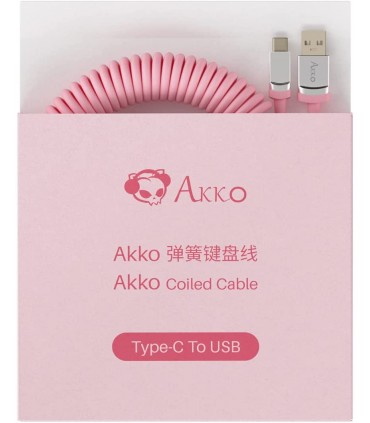 Akko Câble d’aviateur enroulé rose