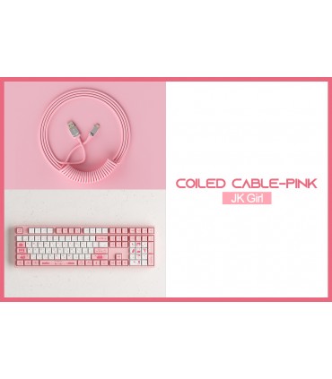 Akko Câble d’aviateur enroulé rose