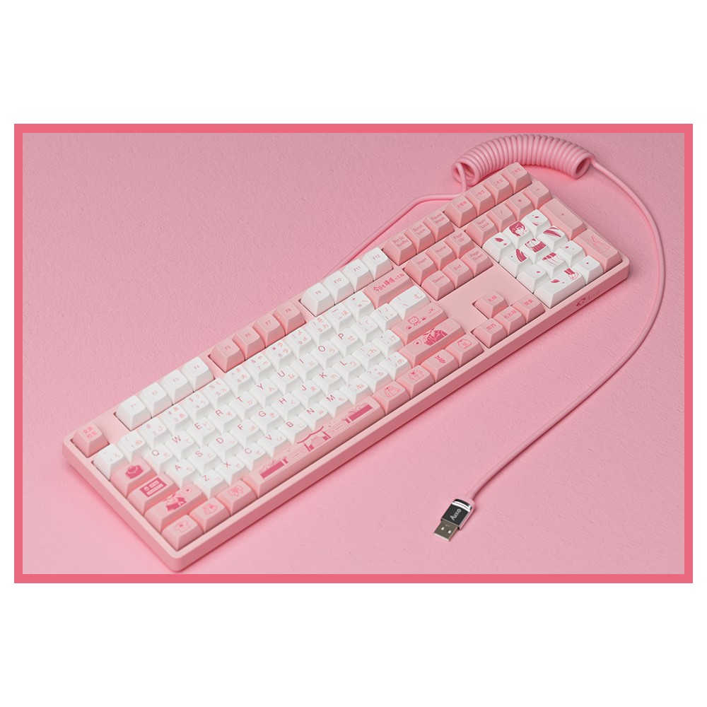 Akko Câble d’aviateur enroulé rose