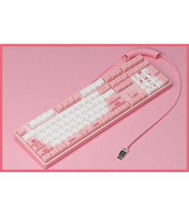 Akko Câble d’aviateur enroulé rose