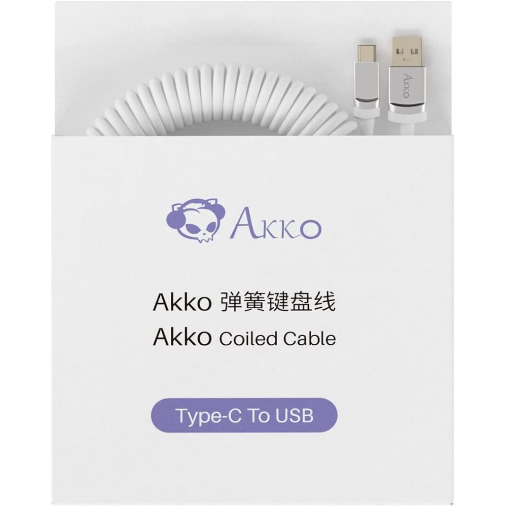 Akko Câble d’aviateur enroulé blanc