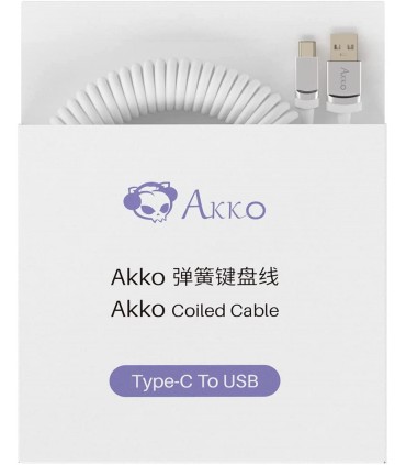 Akko Câble d’aviateur enroulé blanc