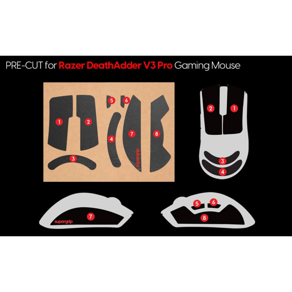 Pulsar ruban adhésif Supergrip pour « Razer Deathadder V3 Pro »