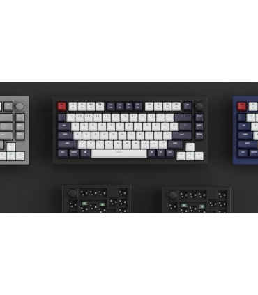 Keychron Q1 QMK Barebone ISO Navy Blue avec bouton