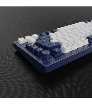 Keychron Q1 QMK Barebone ISO Navy Blue avec bouton