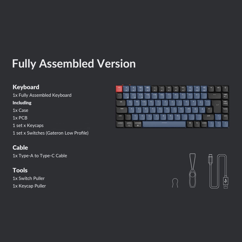 Mechanische Tastatur Keychron K3 Pro Hot-Swap Schweizer Layout (ISO-CH)