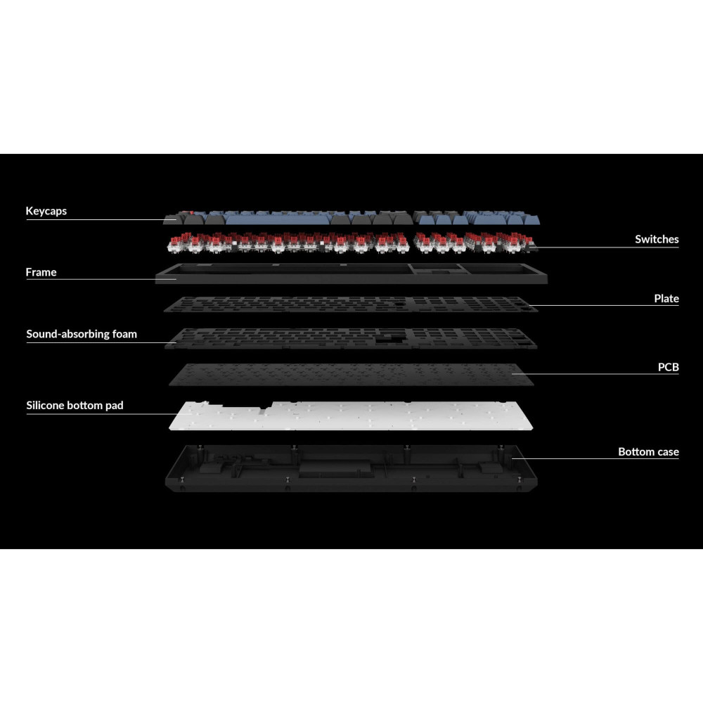 Keychron K10 Pro - Clavier mécanique haut de gamme avec capuchons de touches PBT sans fil
