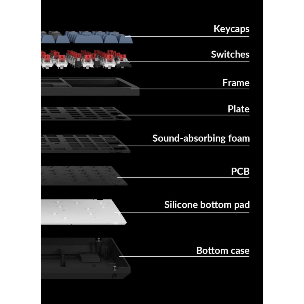 Keychron K10 Pro - Clavier mécanique haut de gamme avec capuchons de touches PBT sans fil