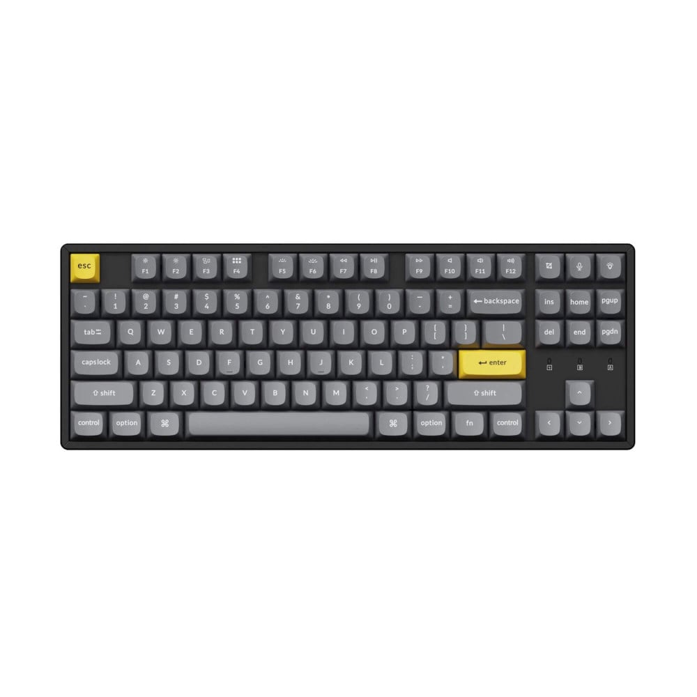 Keychron Dye-Sub PBT Dark Grey Full Set Keycaps (ISO-CH)