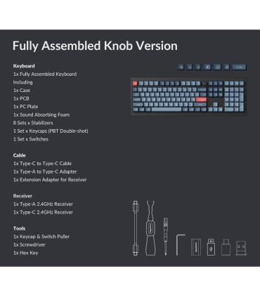Keychron V6 Max – Kabellose mechanische QMK-Tastatur mit Full-Size-Layout