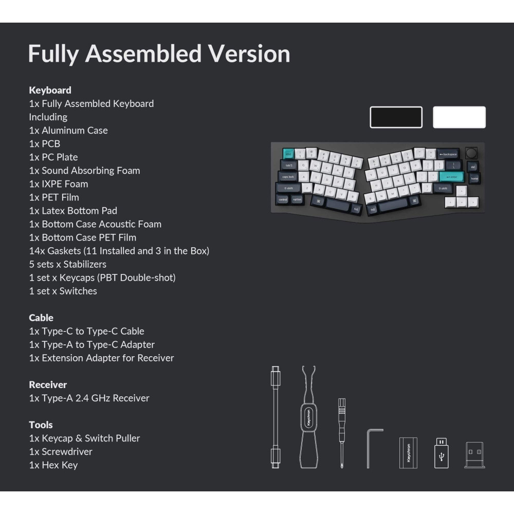Keychron Q8 Max Alice – Ergonomische mechanische Tastatur mit VIA