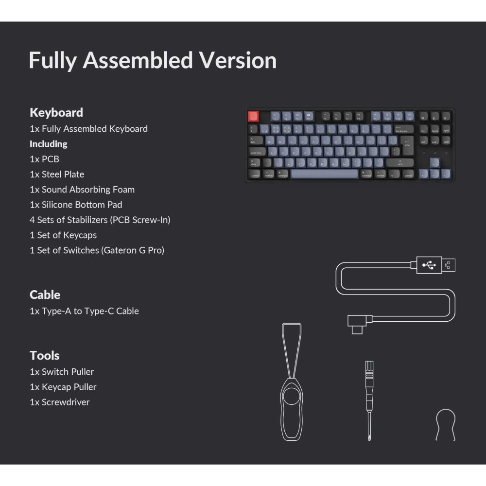 Keychron K8 Pro – Clavier mécanique sans fil avec QMK/VIA & RGB