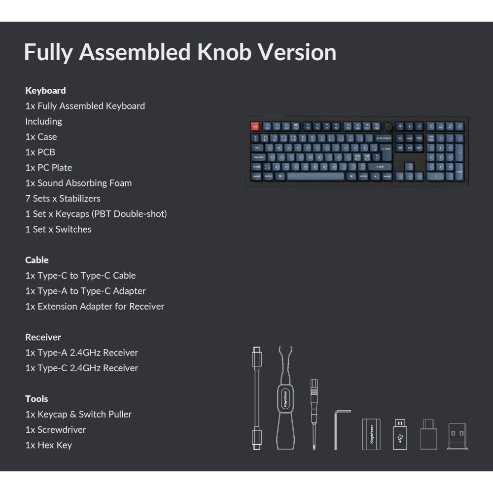 Keychron V6 Max – QMK Wireless Mechanical Keyboard with Full-Size Layout