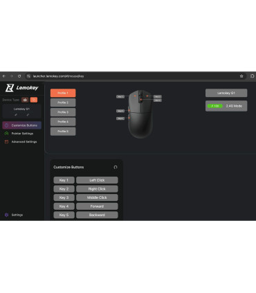 Lemokey G1 Wireless Gaming Maus – Ultraleicht und 8000 Hz Polling Rate