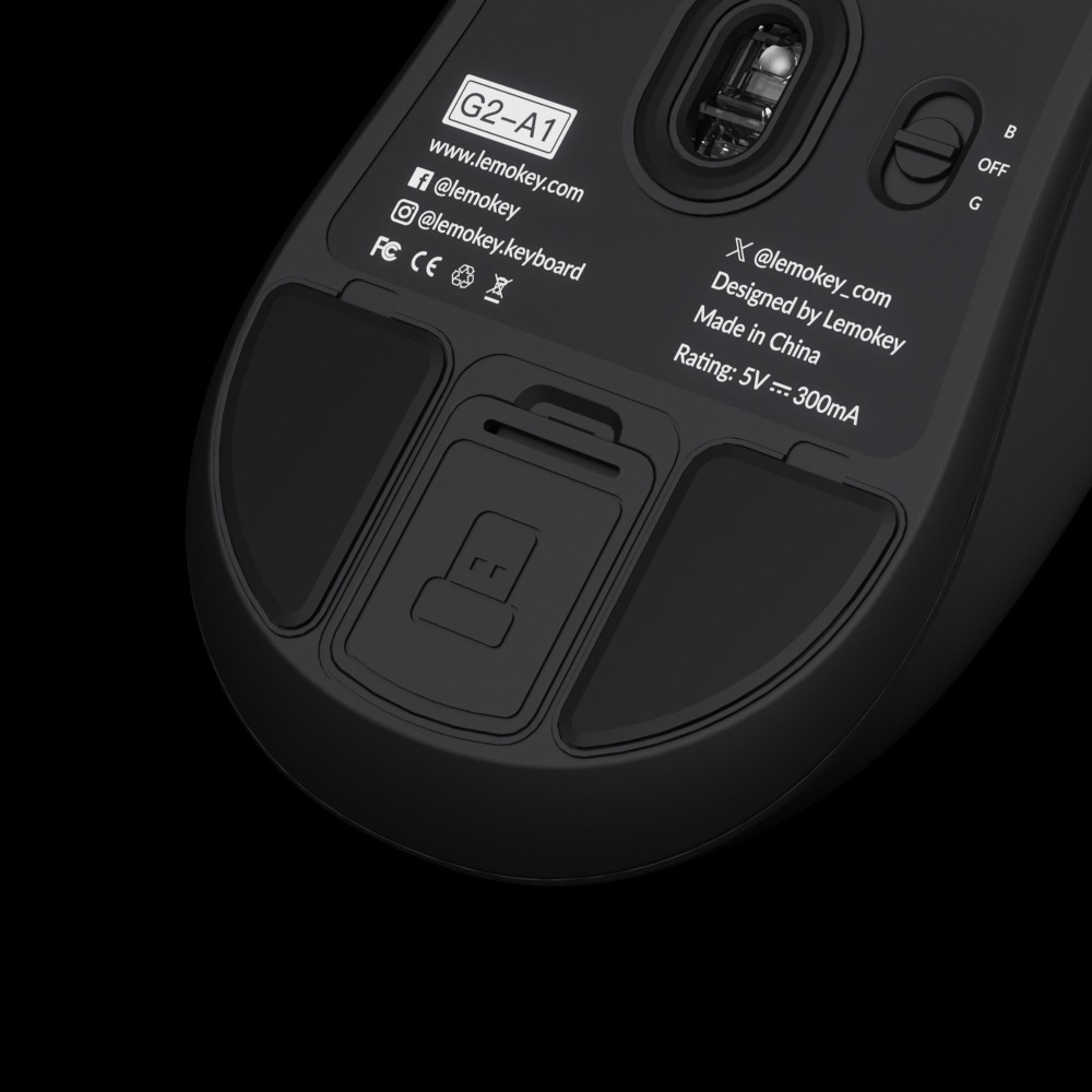 Lemokey G2 Gaming Maus – Ultraleicht, 8000 Hz Polling-Rate, kabellos & für Pro-Gaming