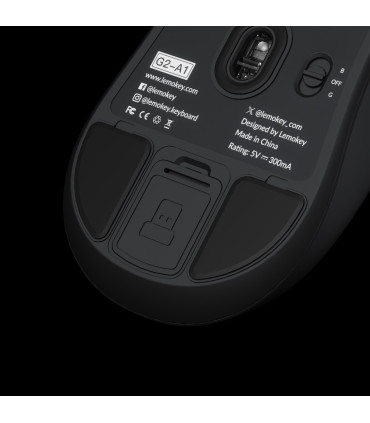 Souris de jeu Lemokey G2 – Ultralégère, taux d’interrogation de 8000 Hz, sans fil et pour les jeux professionnels