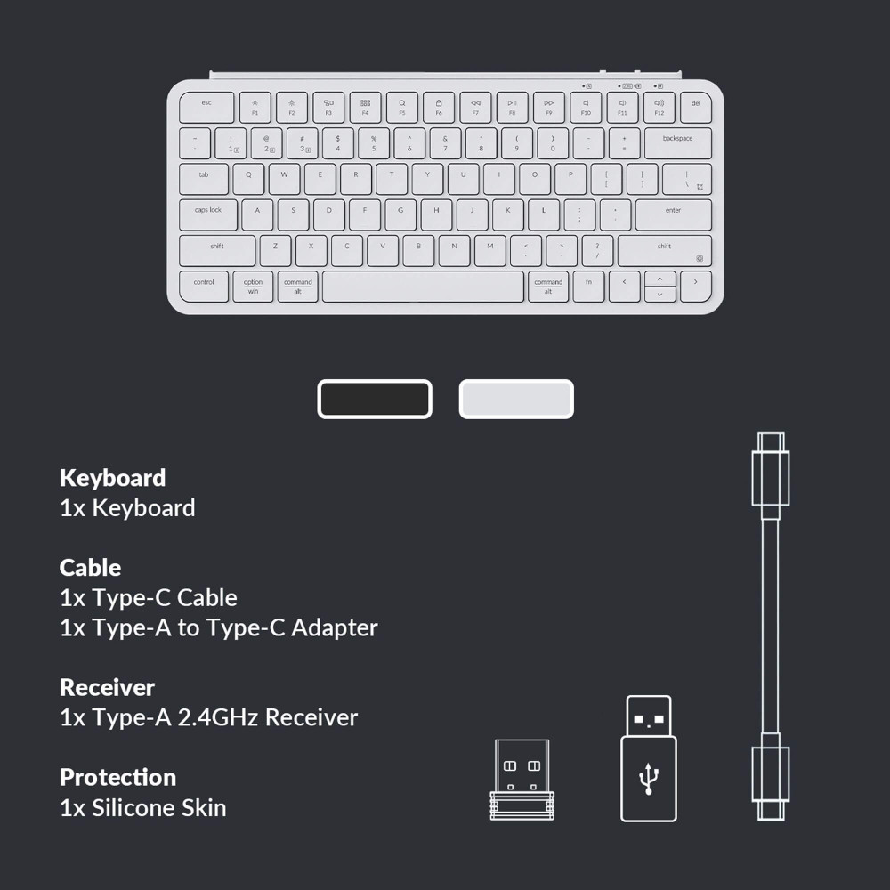 Keychron B1 Pro – Ultraleichte Kabellose Tastatur mit Langer Akkulaufzeit