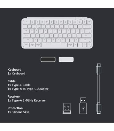 Keychron B1 Pro – Ultraleichte Kabellose Tastatur mit Langer Akkulaufzeit