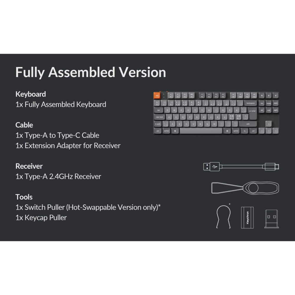 Keychron K1 Max – Clavier mécanique sans fil ultra-mince pour Mac et Windows