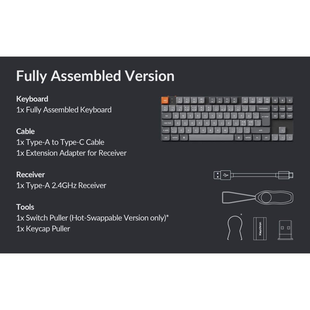 Keychron K1 Max – Clavier mécanique sans fil ultra-mince pour Mac et Windows