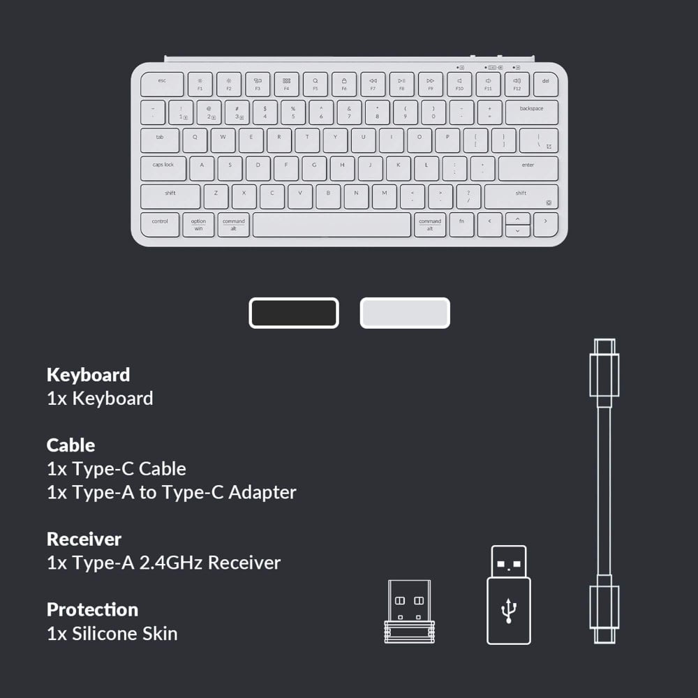 Keychron B1 Pro – Ultraleichte Kabellose Tastatur mit Langer Akkulaufzeit