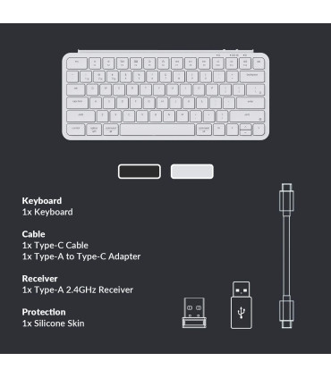 Keychron B1 Pro – Ultraleichte Kabellose Tastatur mit Langer Akkulaufzeit