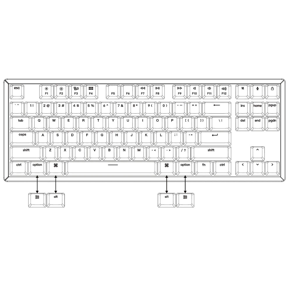 Keychron K8 Hot-Swap non Backlight Red Switch (ANSI)