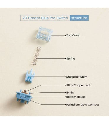 Akko V3 Cream Blue Pro : Interrupteur tactile à un prix imbattable