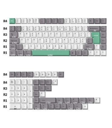Jeu de touches complet PBT haut de gamme – Disposition suisse | Conception robuste et précise