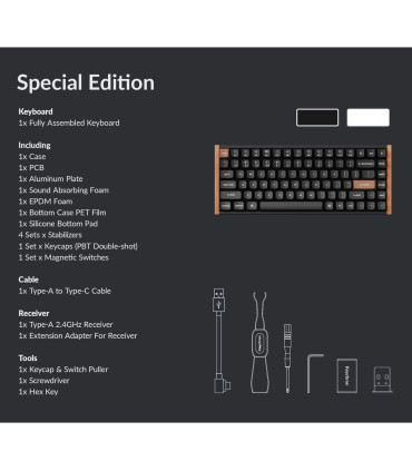 Keychron K2 HE – Magnetische Holz Tastatur für Gaming & Produktivität