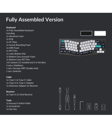 Keychron Q8 Max Alice – Ergonomic Mechanical Keyboard with VIA