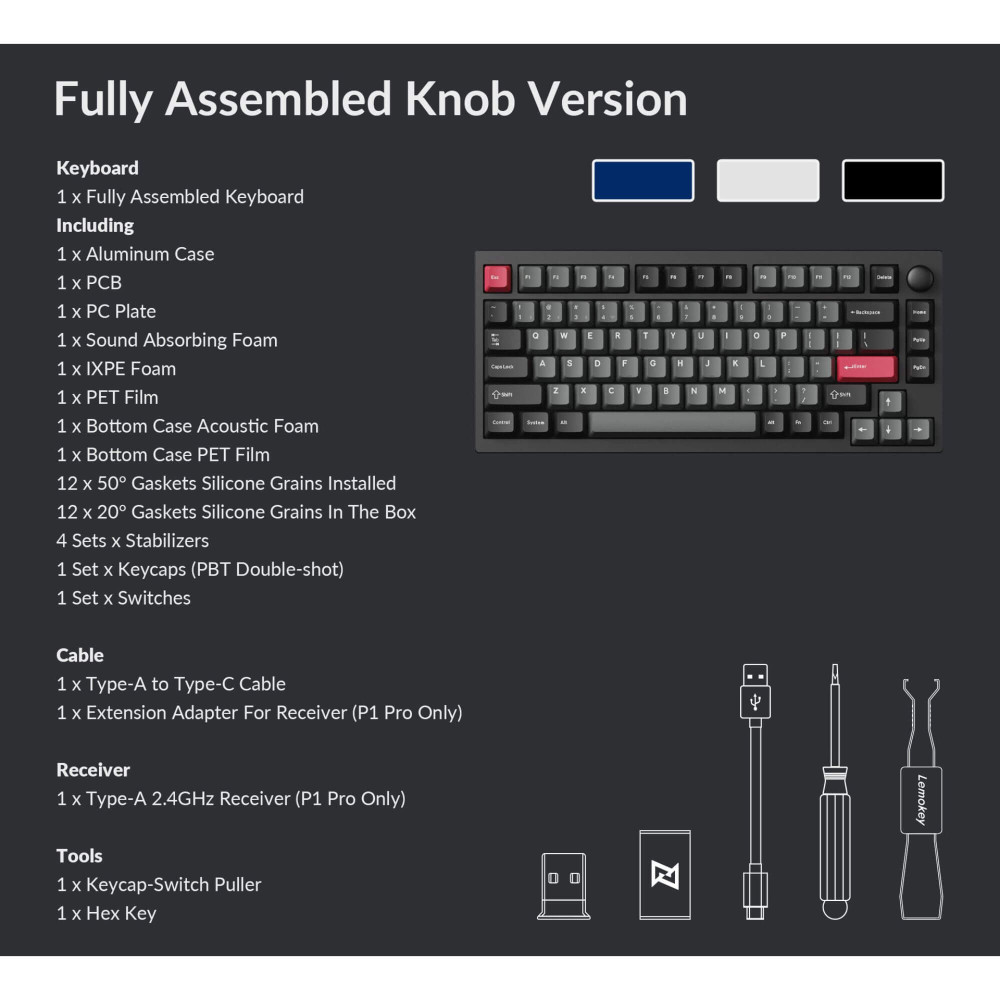 Lemokey P1 Pro : Clavier de jeu haut de gamme à 75 % avec boîtier RVB et aluminium