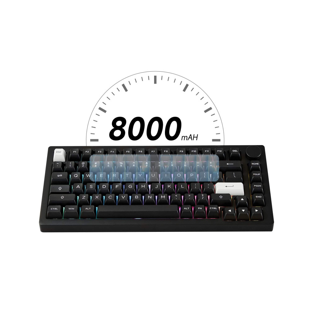 Akko MonsGeek M1 V5 VIA Black & Silver ISO – Premium Gaming Tastatur