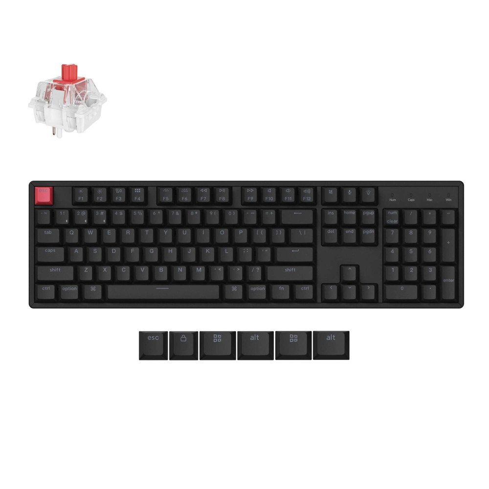 Keychron K10 V2 – Clavier sans fil et remplaçable à chaud avec RGB et QMK