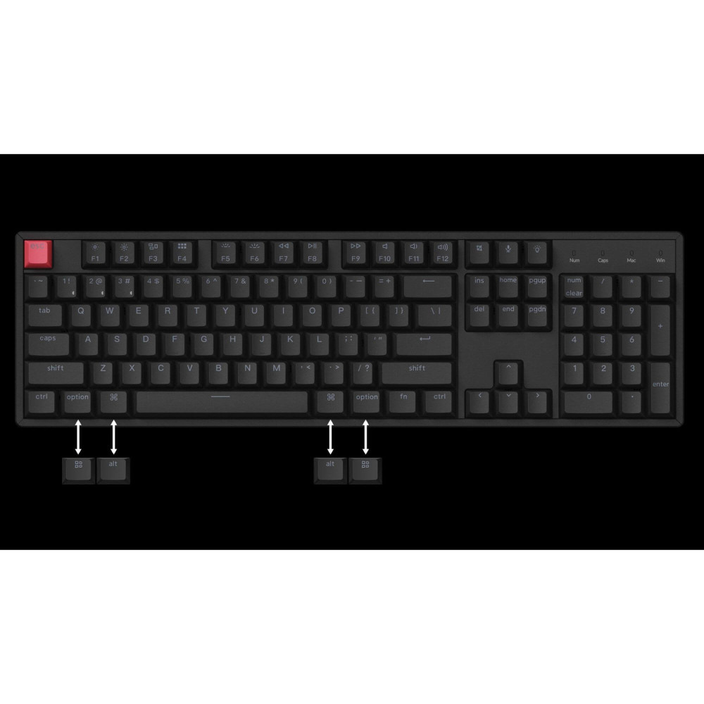 Keychron K10 V2 – Clavier sans fil et remplaçable à chaud avec RGB et QMK