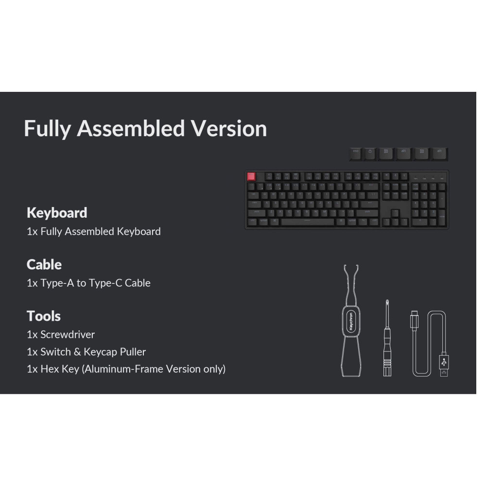 Keychron K10 V2 – Clavier sans fil et remplaçable à chaud avec RGB et QMK