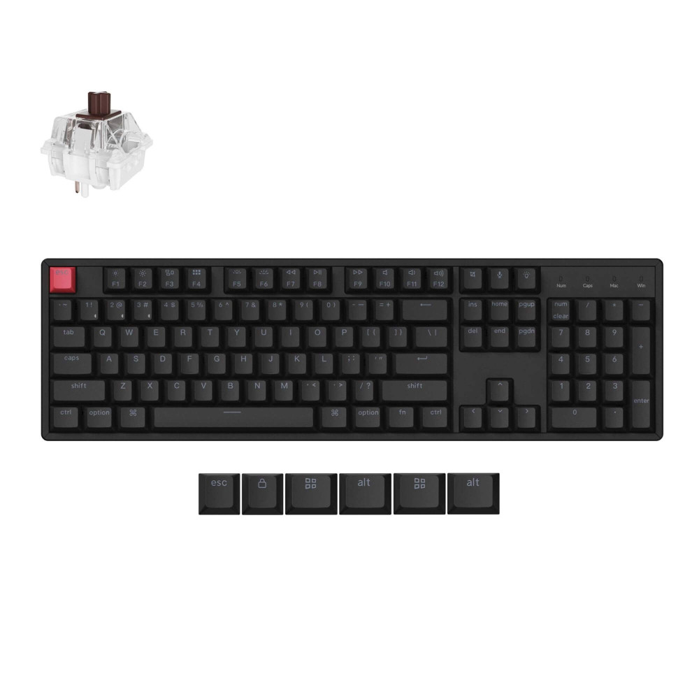 Keychron K10 V2 – Clavier sans fil et remplaçable à chaud avec RGB et QMK