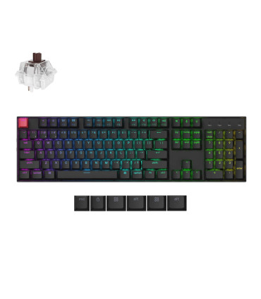 Keychron K10 V2 – Clavier sans fil et remplaçable à chaud avec RGB et QMK