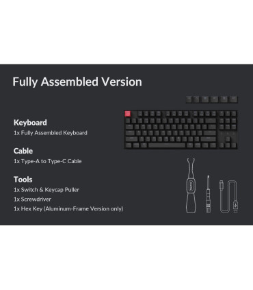 Keychron K8 V2 – Clavier sans fil et remplaçable à chaud avec RGB et QMK