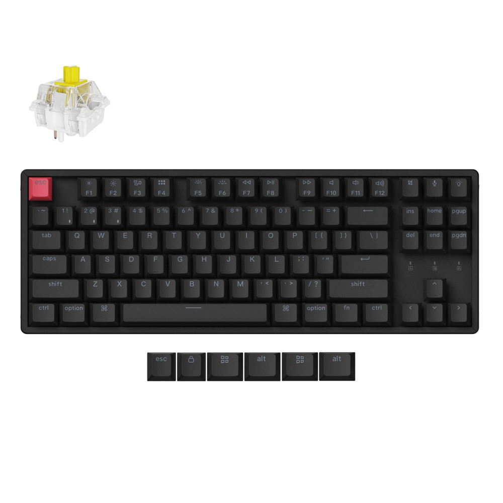Keychron K8 V2 – Clavier sans fil et remplaçable à chaud avec RGB et QMK