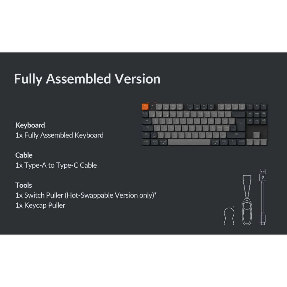Keychron K1 QMK (Version 6) – Ultraflache Mechanische Tastatur für Mac