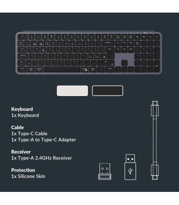 Keychron B6 Pro ISO-CH – Clavier sans fil avec batterie 1200h et application Launcher