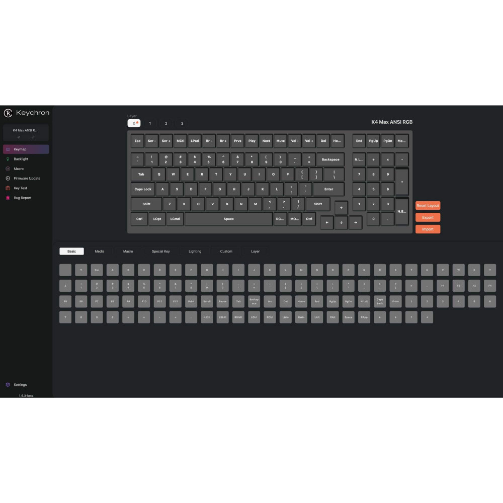 Keychron K4 Max ANSI – Clavier sans fil QMK compact avec pavé numérique