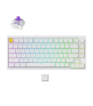 Keychron Lemokey P1 HE – Clavier de jeu à 81 touches avec commutateurs à effet Hall