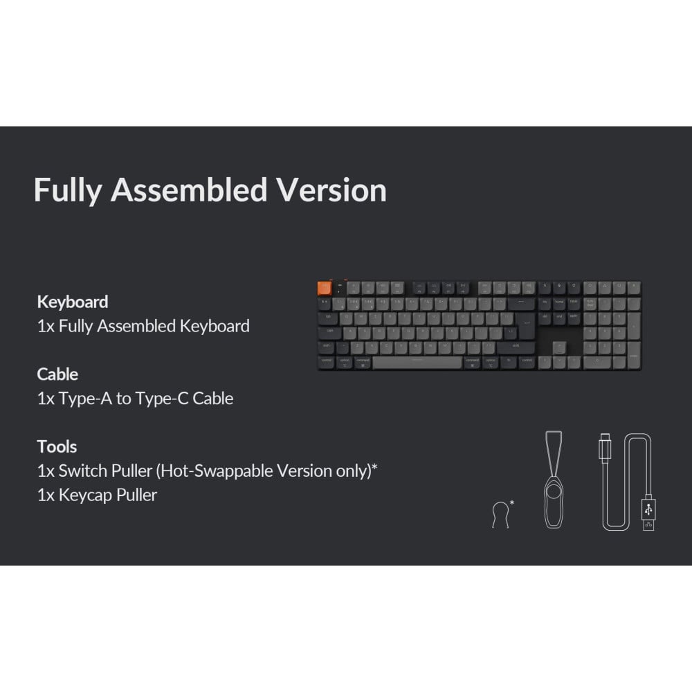 Keychron K5 QMK V2 ISO-CH – Flat Mechanical Keyboard with VIA/QMK