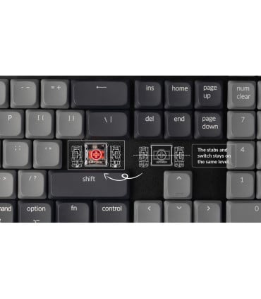 Keychron K5 QMK V2 ISO-CH – Flat Mechanical Keyboard with VIA/QMK